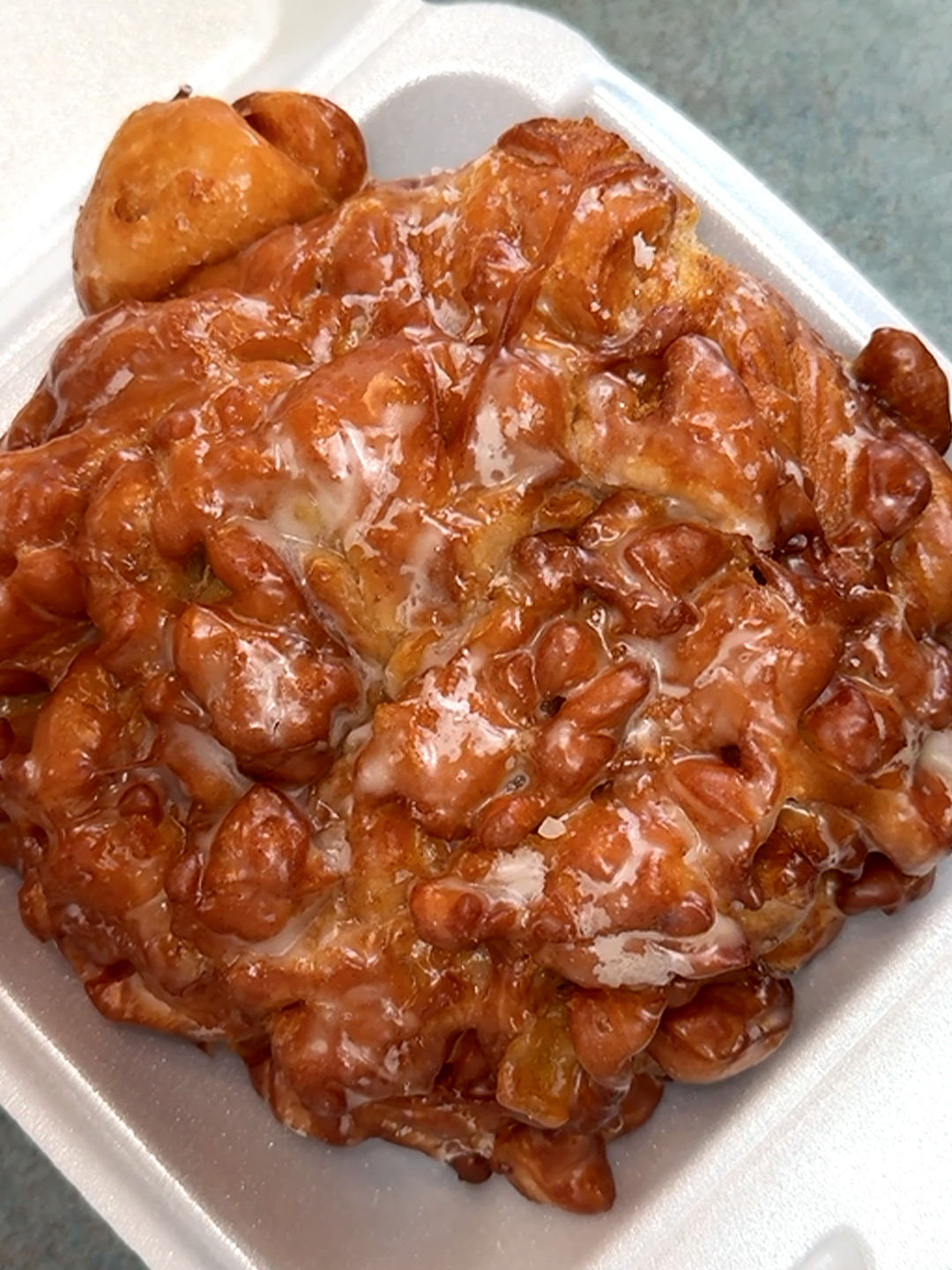 Glazed apple fritter at Golden Bear Restaurant in Largo, Florida
